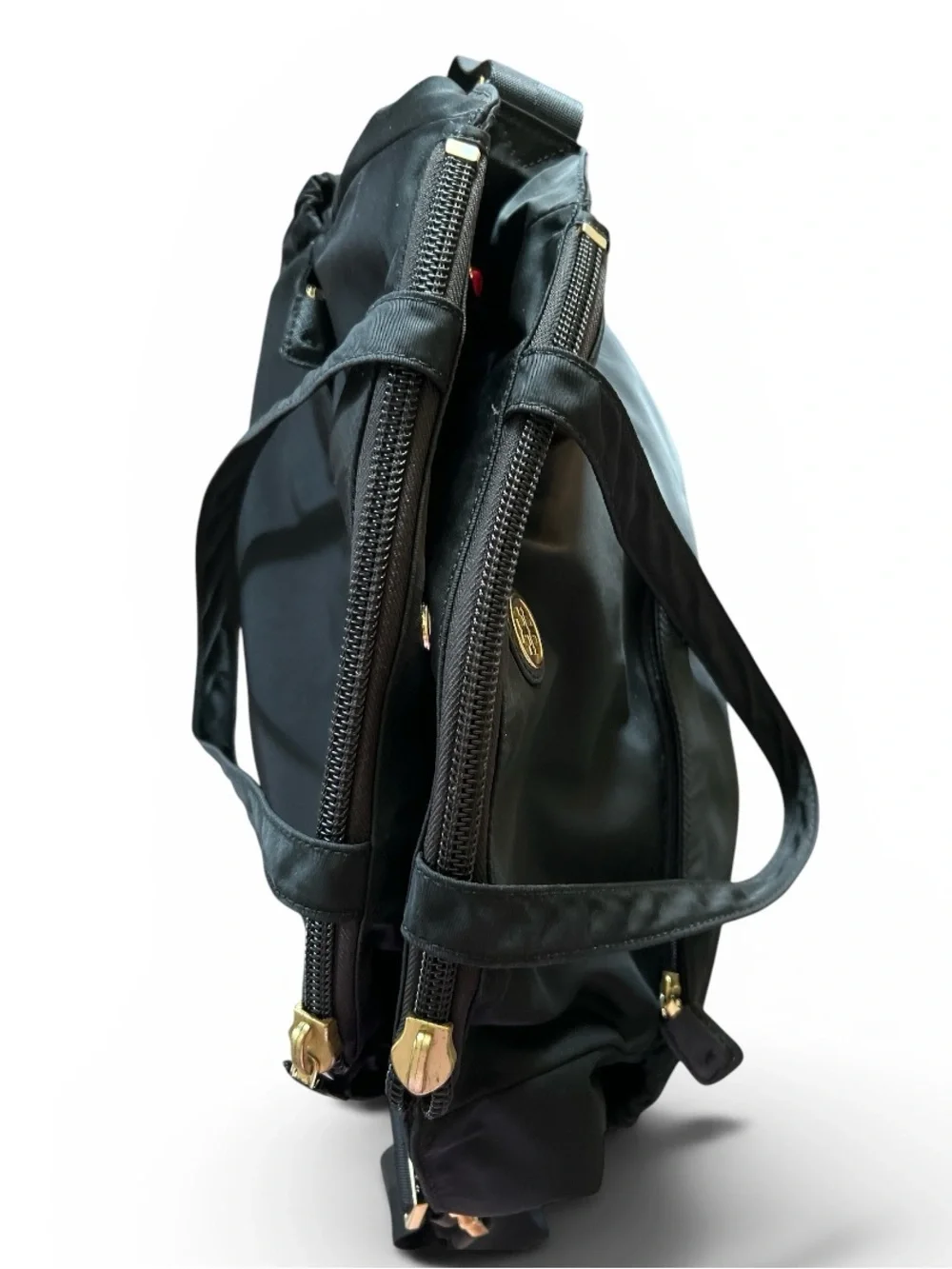 Tory Burch Black Nylon Diaper Bag Baby Tote Shoulder Bag
